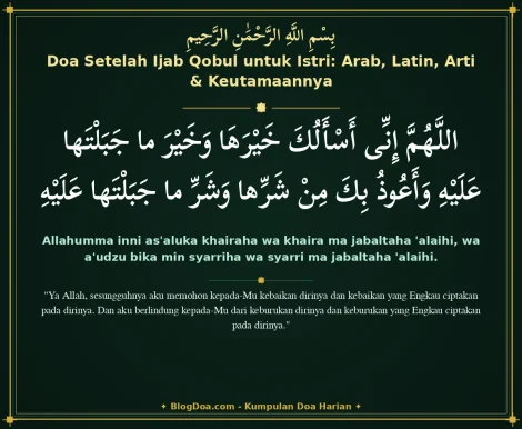 Doa Setelah Ijab Qobul untuk Istri: Arab, Latin, Arti & Keutamaannya
