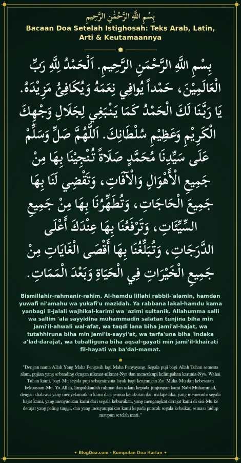 Bacaan Doa Setelah Istighosah: Teks Arab, Latin, Arti & Keutamaannya