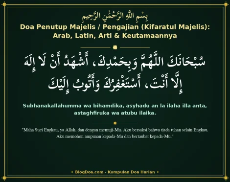 Doa Penutup Majelis / Pengajian (Kifaratul Majelis): Arab, Latin, Arti & Keutamaannya