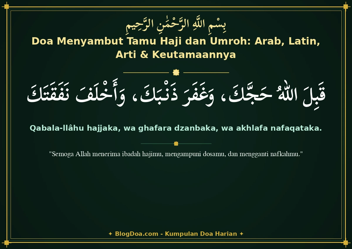Doa Menyambut Tamu Haji dan Umroh: Arab, Latin, Arti & Keutamaannya