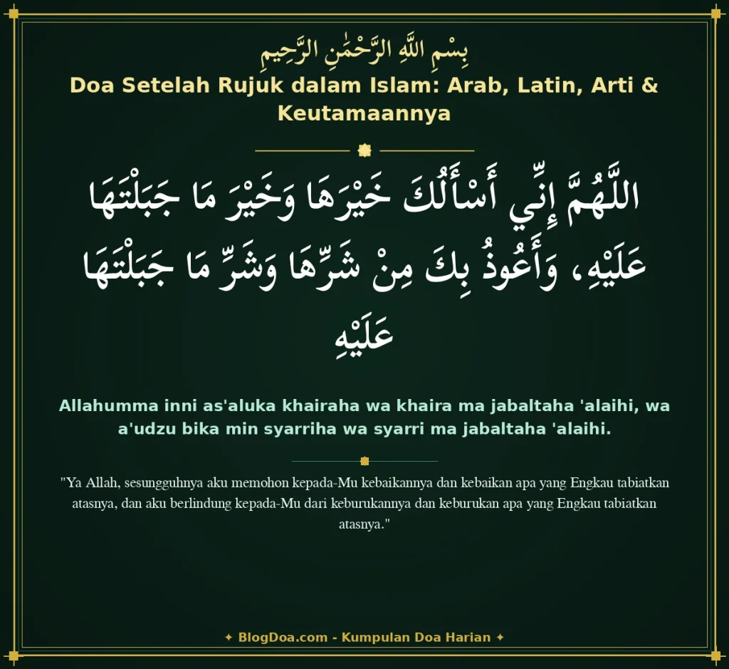Doa Setelah Rujuk dalam Islam: Arab, Latin, Arti & Keutamaannya