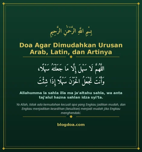 Kartu Doa Agar Dimudahkan Urusan Lengkap Arab, Latin, dan Artinya: teks Arab, Latin, dan artinya