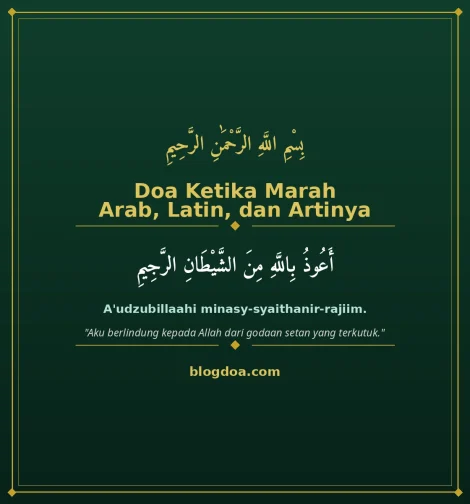 Kartu Doa Ketika Marah: teks Arab, Latin, dan artinya