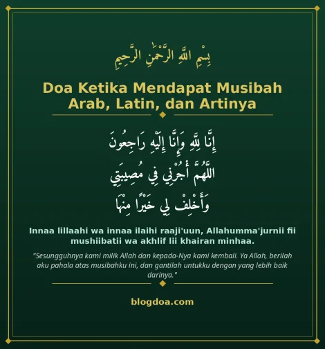 Kartu Doa Ketika Mendapat Musibah Lengkap Arab, Latin, dan Artinya: teks Arab, Latin, dan artinya